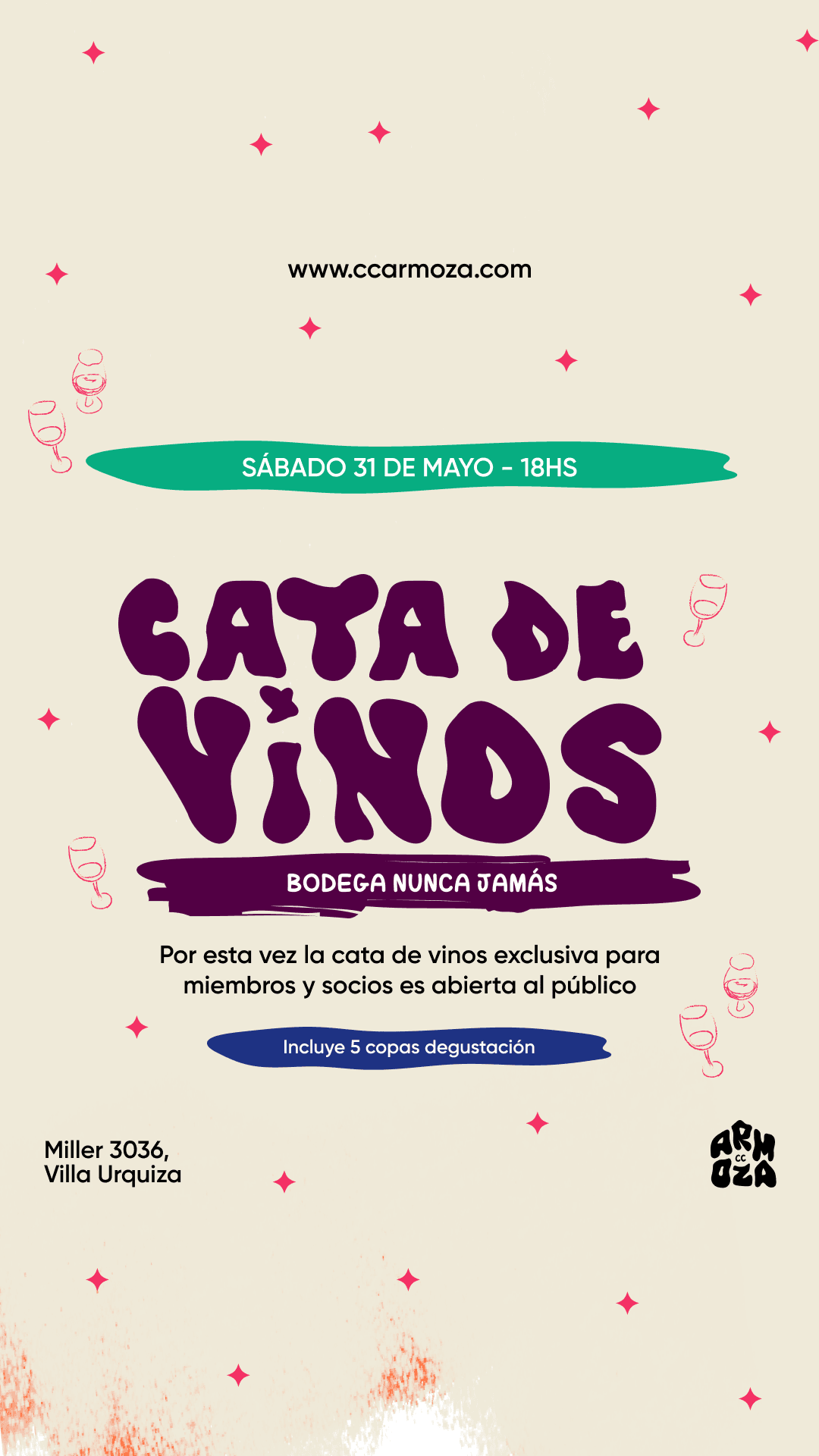 Cata de vinos Bodega Nunca jamás