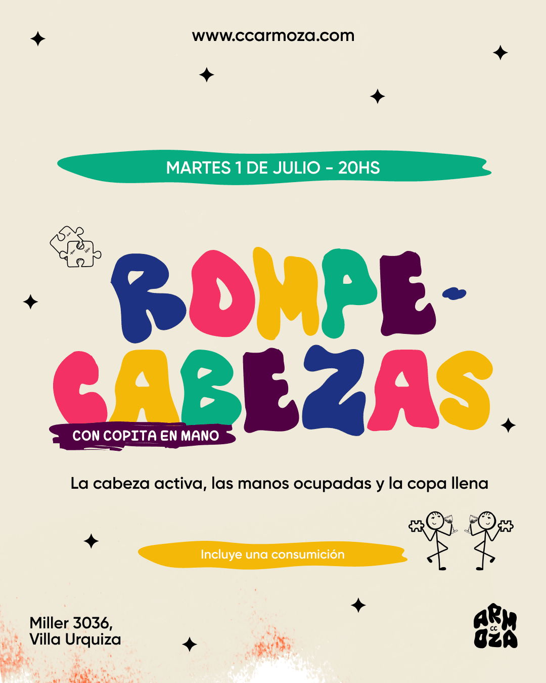 Rompecabezas copita en mano