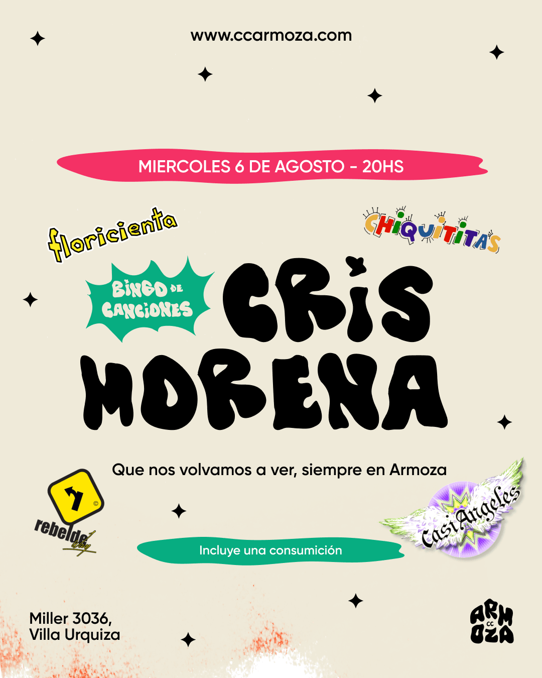 Bingo de Canciones: Cris Morena