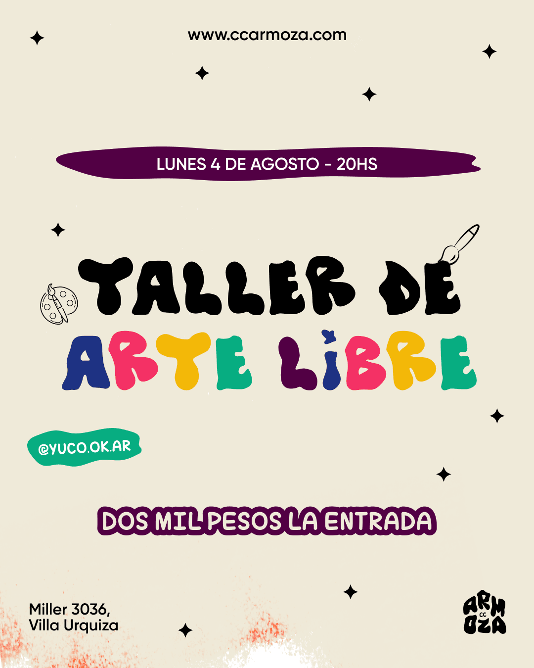 Taller de Arte Libre A DOS MIL PESOS LA ENTRADA!