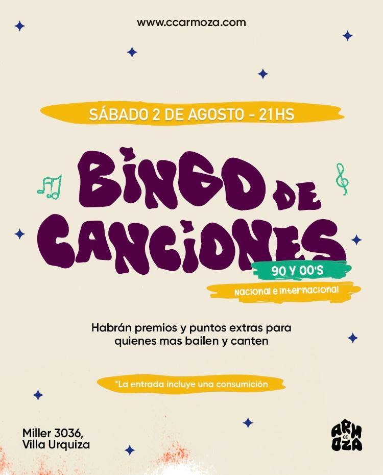 Bingo de canciones 90 y 00