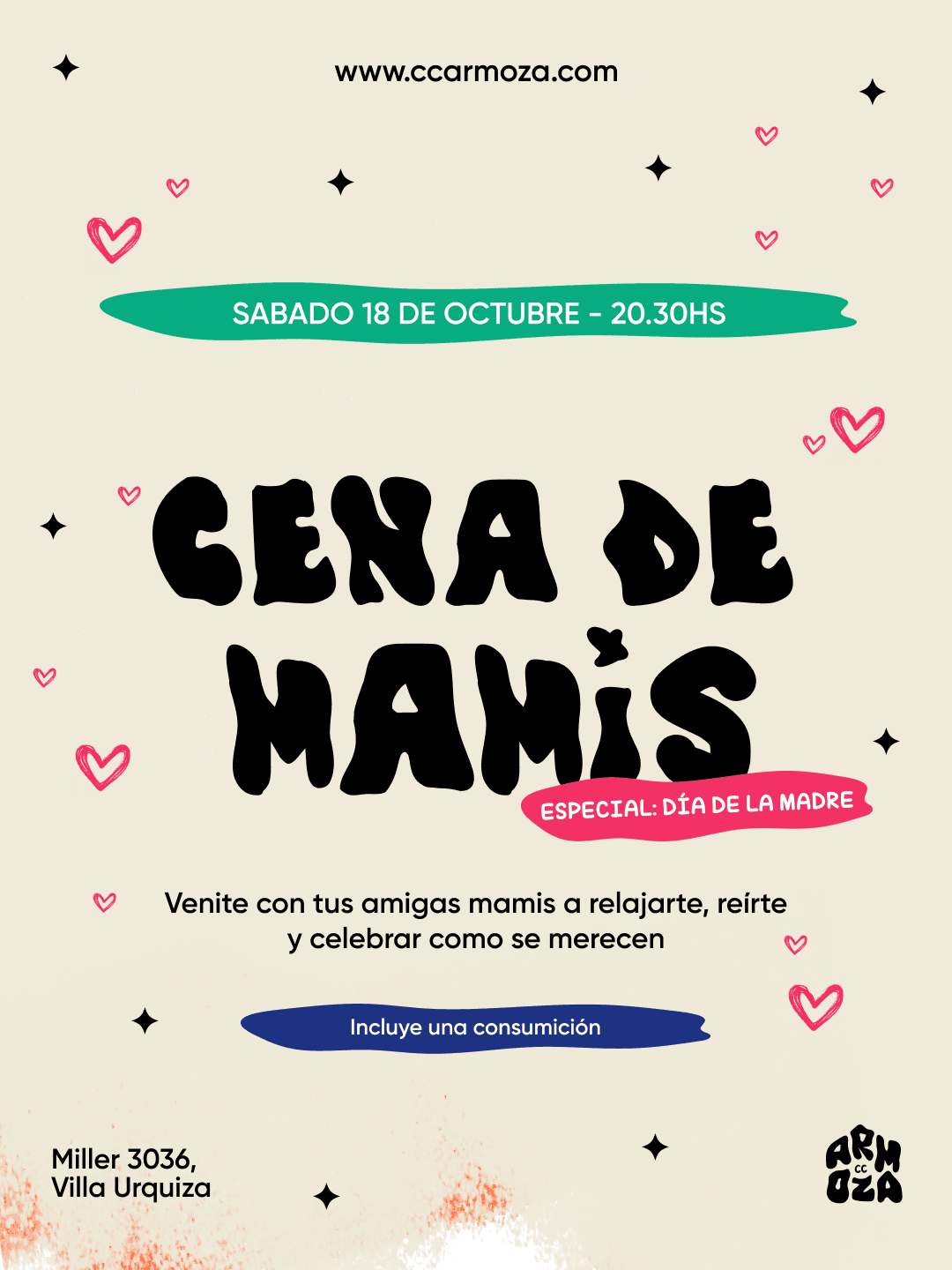 Cena de Mamis: especial dia de la madre