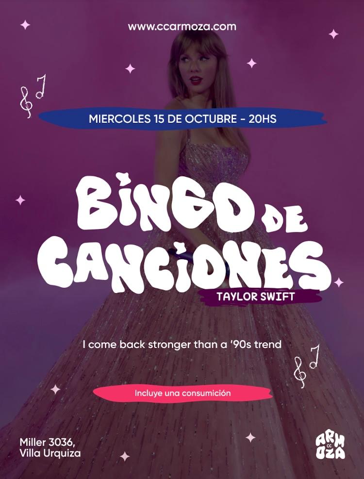 Bingo de Canciones: Taylor Swift