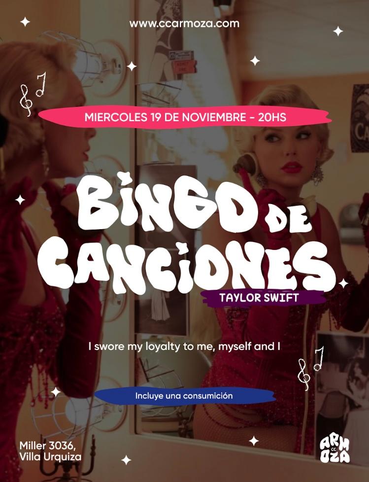 Bingo de Canciones Taylor Swift