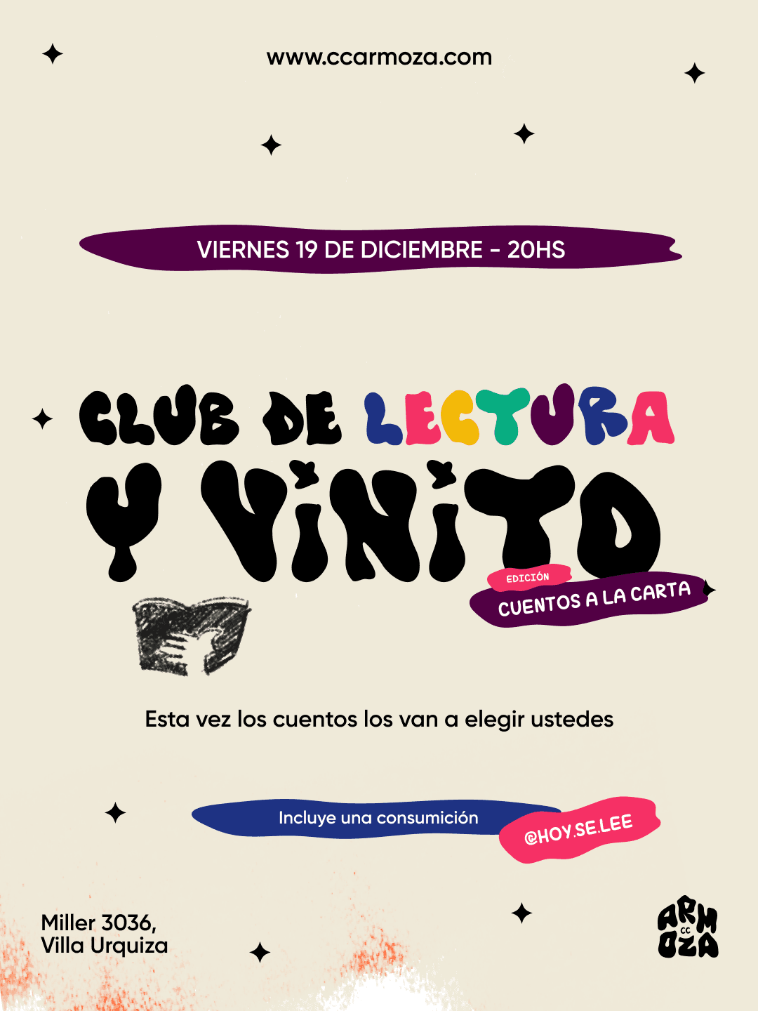 Club de lectura y vinito: cuentos a la carta