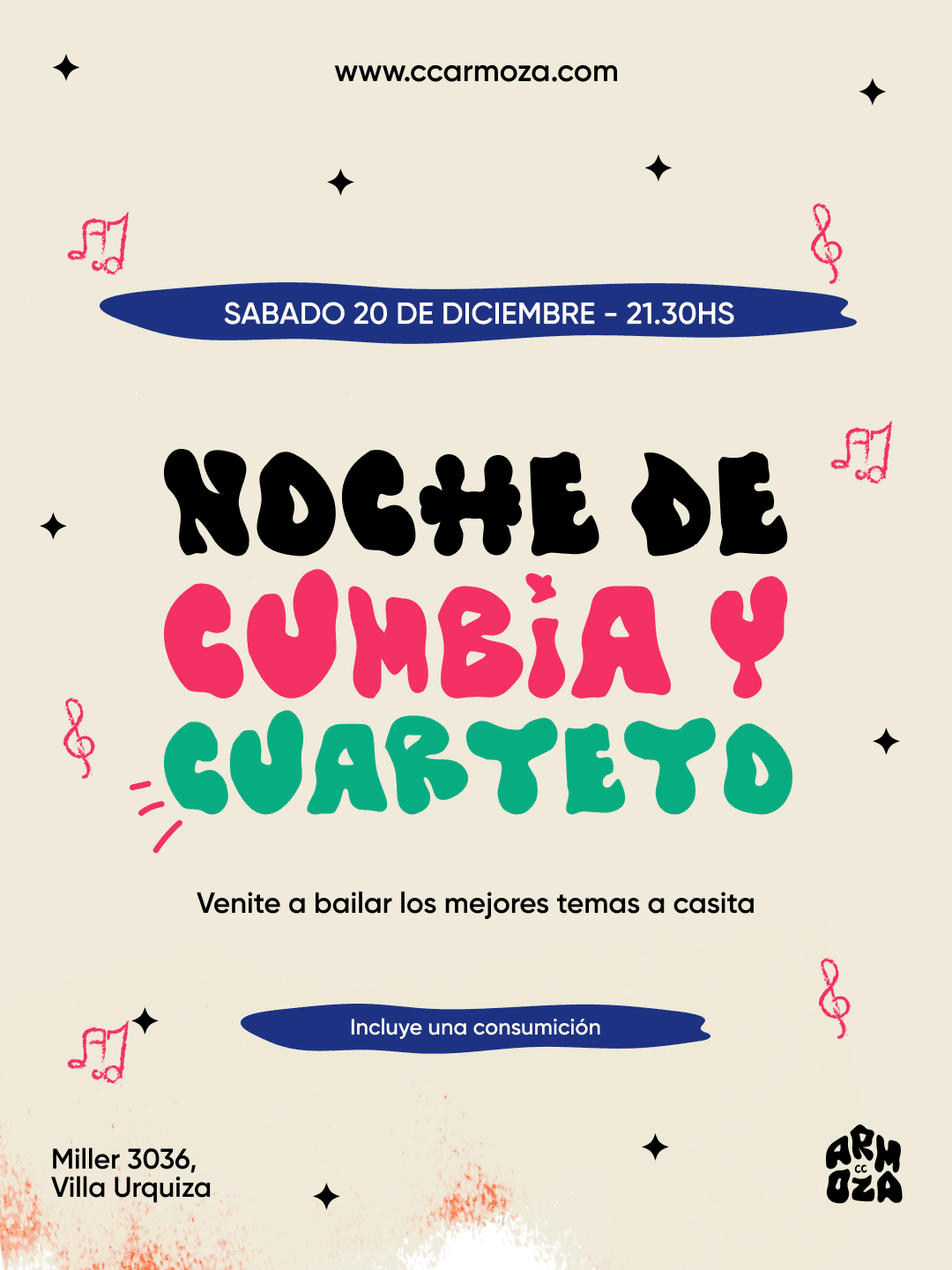 Noche de cumbia y cuarteto