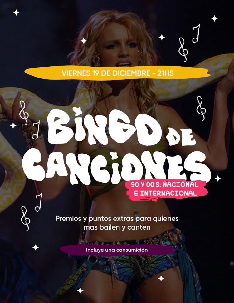Bingo de Canciones 90 y 00’s